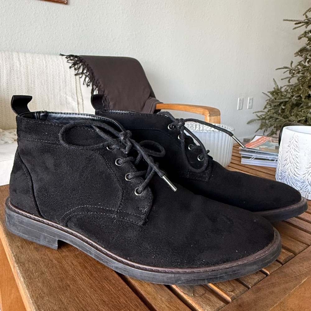 Men’s Ankle Velvet Dress Boots